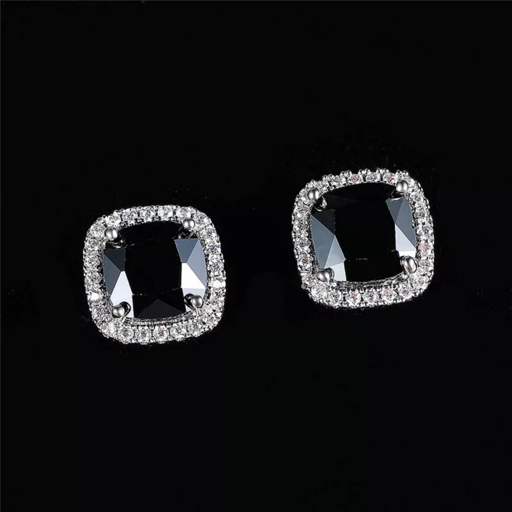 Fashion Black Diamond Earrings
